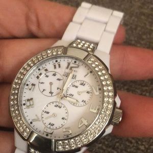 Guess white watch